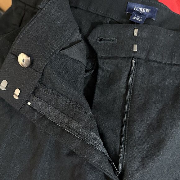 J.CREW Tall Linen-Blend Remy High Rise Wide-Leg Pant 10T Black NWT B22 - Picture 4 of 6